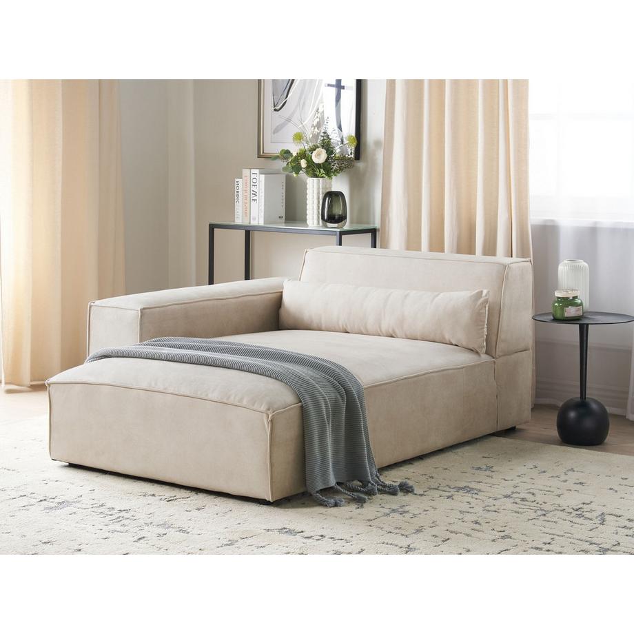 Beliani Chaise longue côté droit en Velours  HELLNAR  