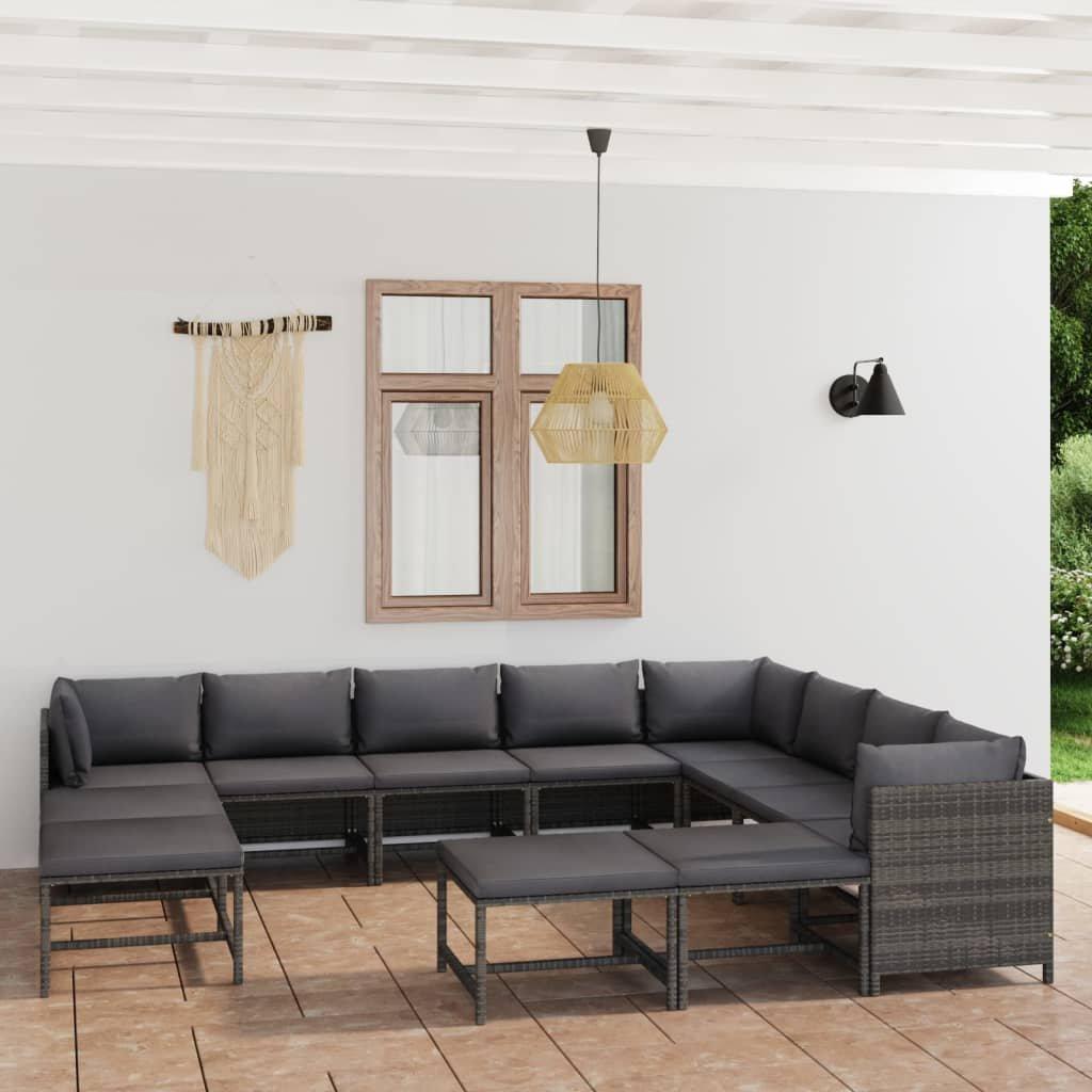 VidaXL set divani da giardino Polirattan  