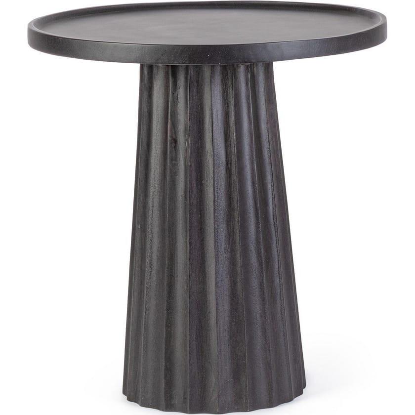 mutoni Table basse Orissa noire ronde 46  