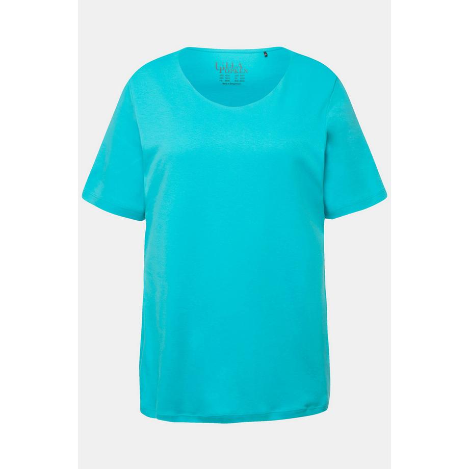 Ulla Popken Maglia aderente davanti doppio scollo girocollo mezze maniche  