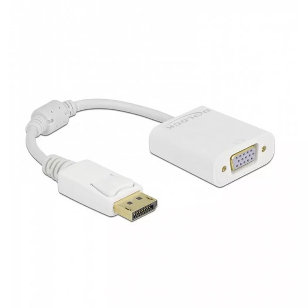 Delock DP 1.2 to VGA Adapter, weiß. - Delock