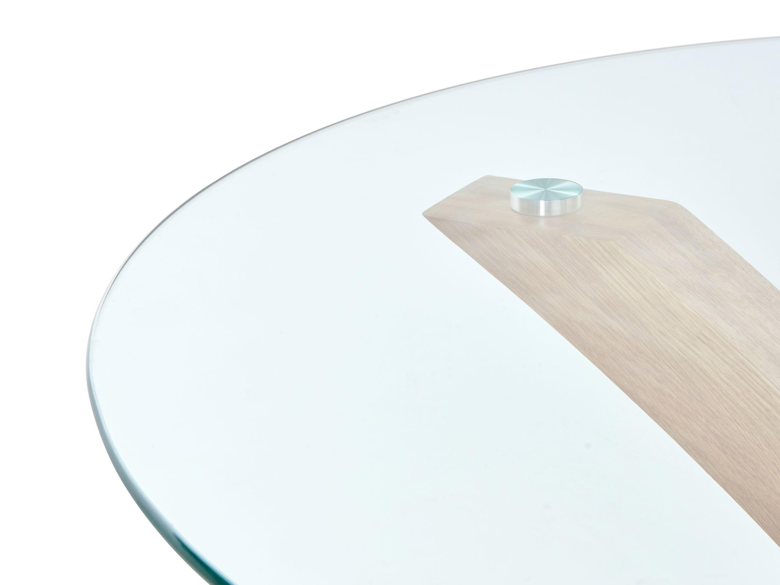 Beliani Table de repas en Verre de sécurité Minimaliste YAPP  