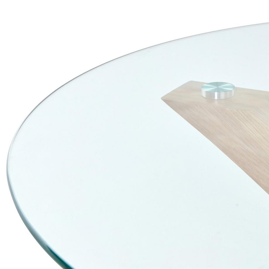 Beliani Table de repas en Verre de sécurité Minimaliste YAPP  