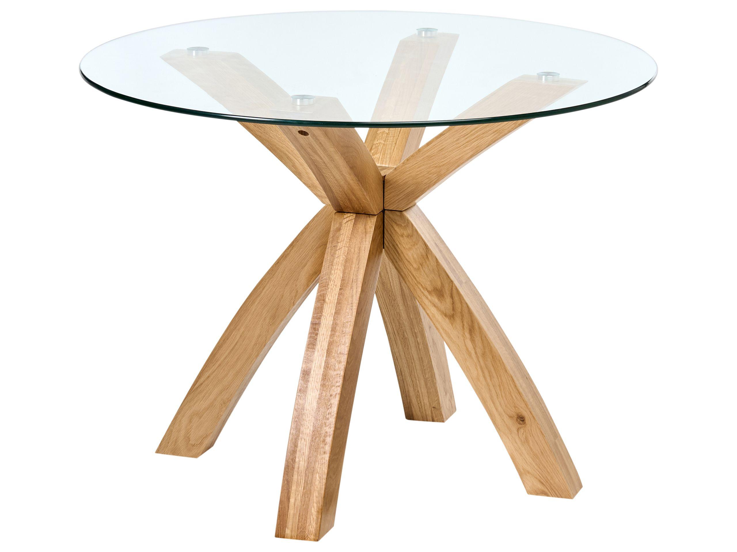 Beliani Table de repas en Verre de sécurité Minimaliste YAPP  