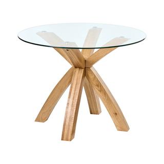 Beliani Table de repas en Verre de sécurité Minimaliste YAPP  