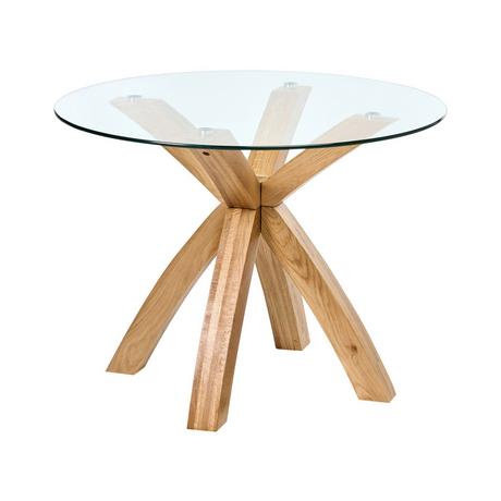 Beliani Table de repas en Verre de sécurité Minimaliste YAPP  