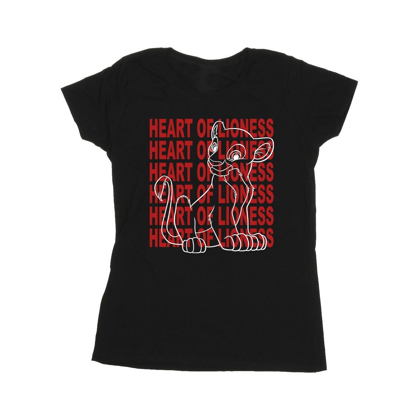 Image of The Lion King Heart Of A Lioness Tshirt Damen Schwarz XL