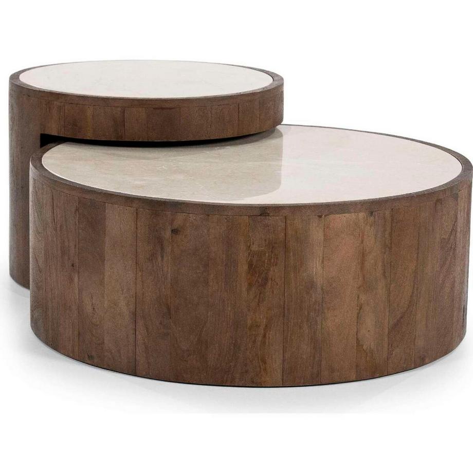 mutoni Table basse Hazel (lot de 2)  