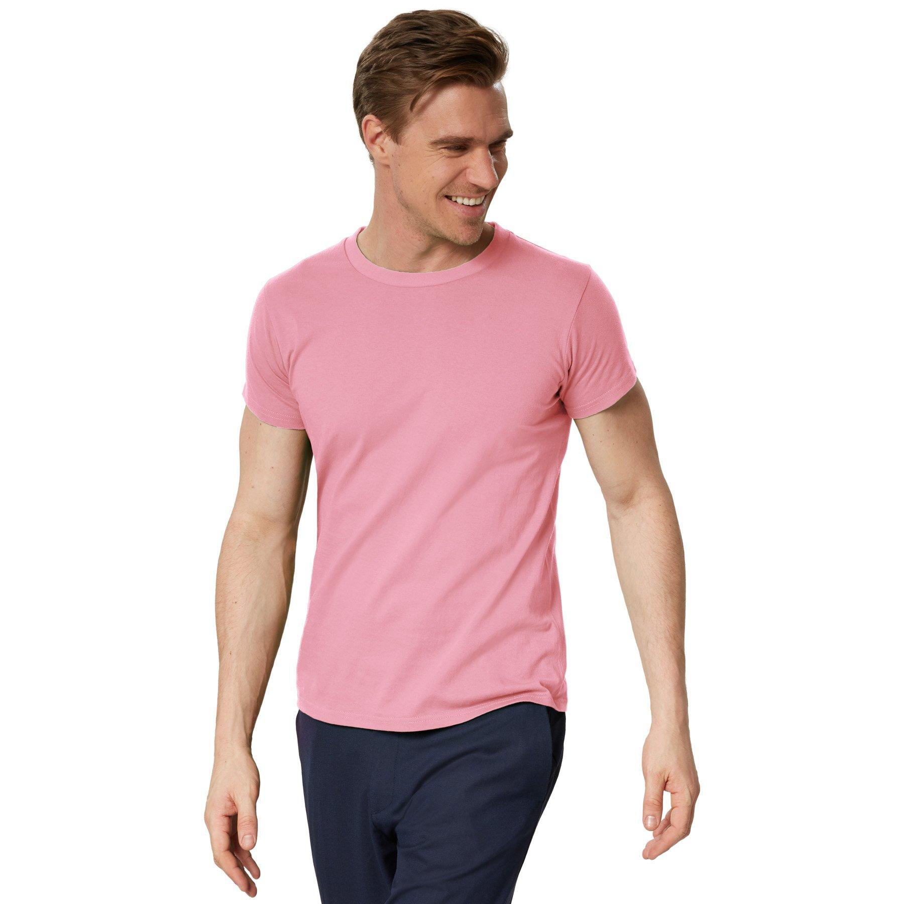 Image of T-shirt Männer Herren Rosa L