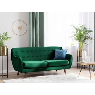 Beliani 3 Sitzer Sofa aus Samtstoff Glamourös BODO  