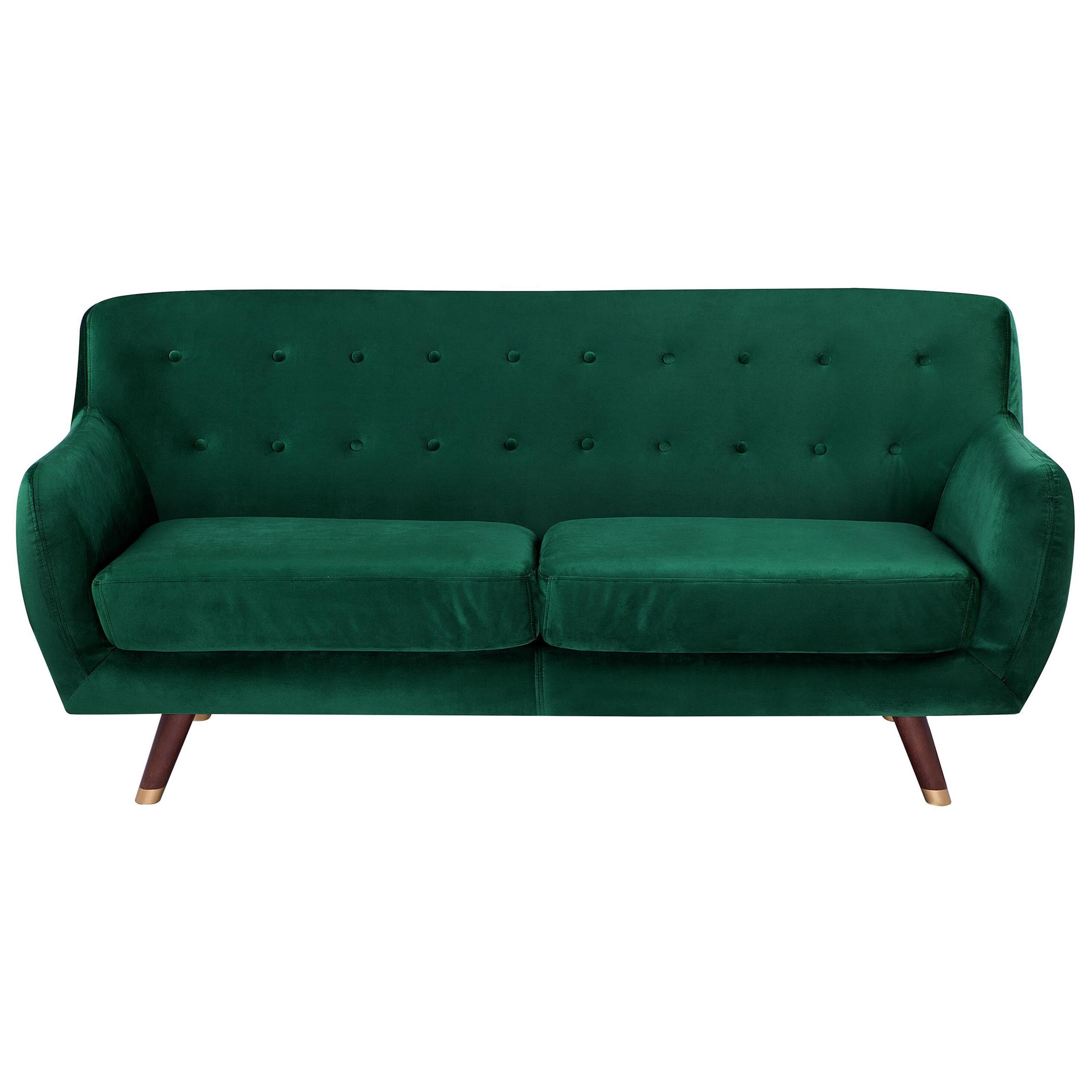 Beliani 3 Sitzer Sofa aus Samtstoff Glamourös BODO  