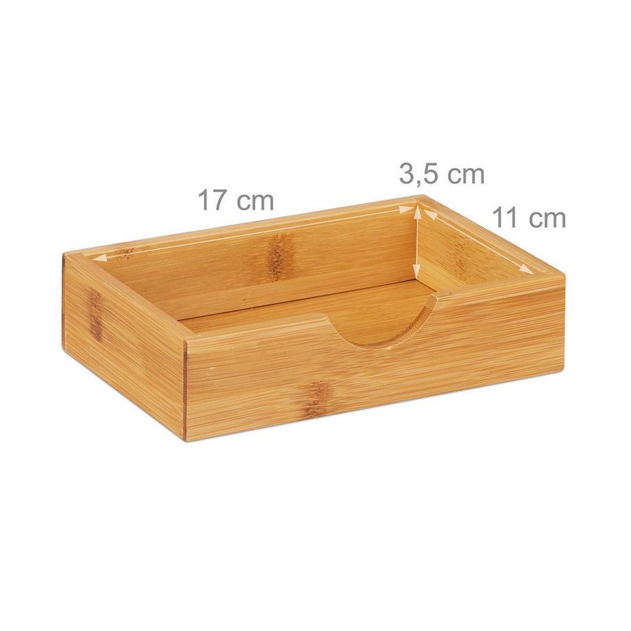 Northio Rangement de bureau avec tiroirs en bambou  