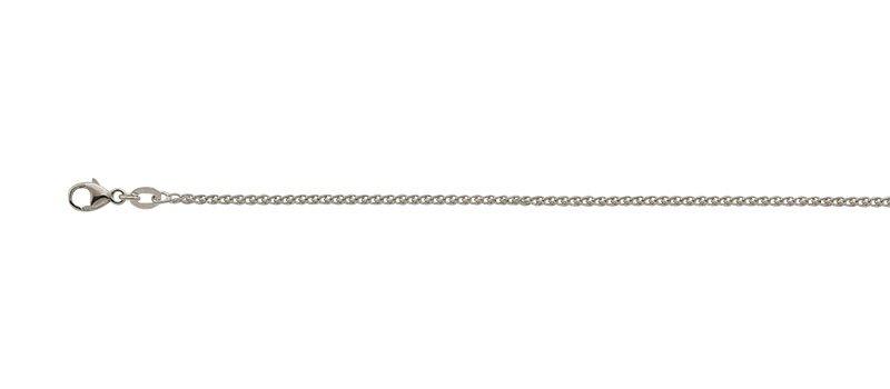 Image of Collier Zopf Weissgold 750, 1.7mm, 45cm Damen Silber 45cm