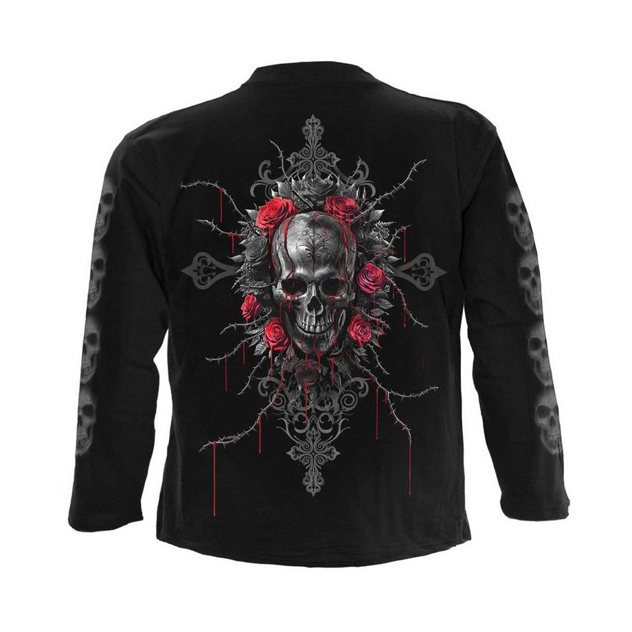 Spiral Love Is Dead Langärmeliges T-Shirt mit Rücken- und Ärmeldruck  