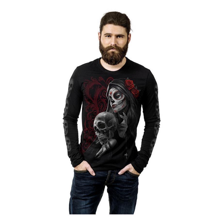 Spiral Love Is Dead Langärmeliges T-Shirt mit Rücken- und Ärmeldruck  