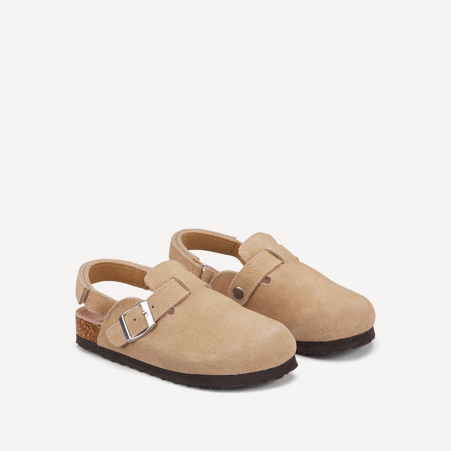 Mules en cuir à scratch