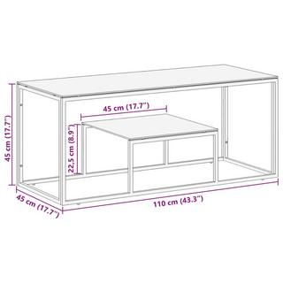 VidaXL Table basse acier inoxydable  