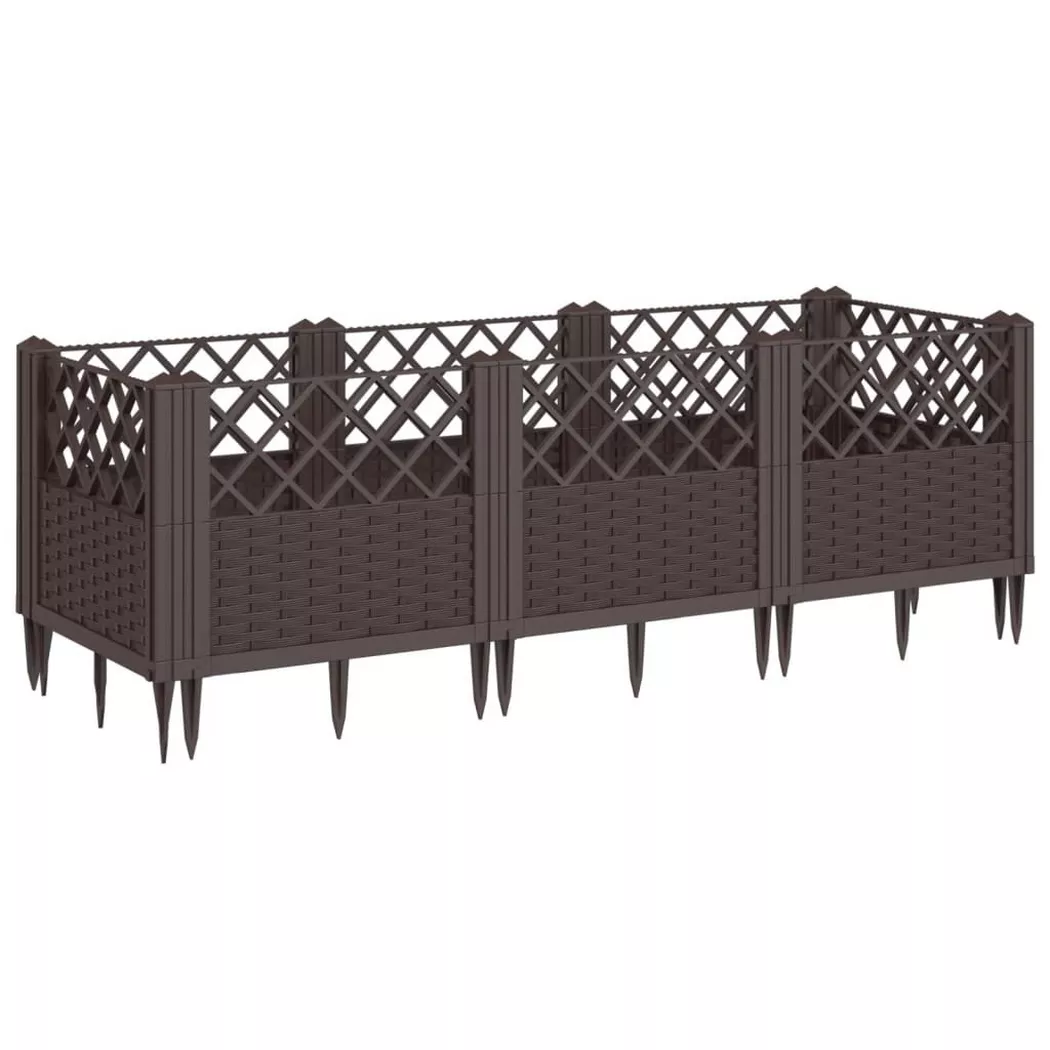 VidaXL - Jardinière polypropylène, One Size, Marron