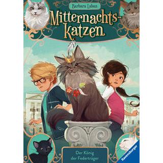 Mitternachtskatzen, Band 3: Der König der Federträger (Katzenflüsterer-Fantasy in London für Kinder ab 9 Jahren) Laban, Barbara; Pélissier, Jérôme (Illustrationen); Pélissier, Jérôme (Umschlaggestaltung) Gebundene Ausgabe 