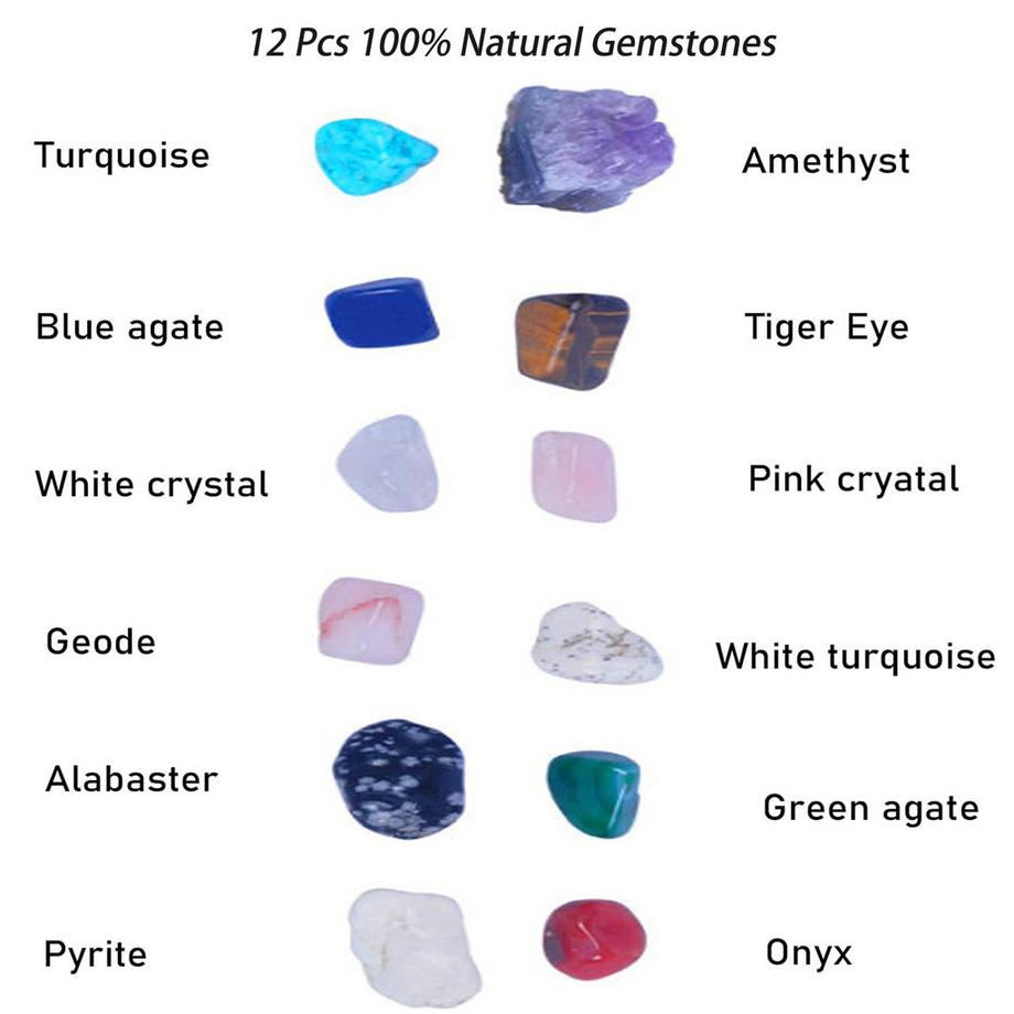 Activity-board  Edelsteinschürf-Set Weihnachtsgeschenke 12 bunte Edelsteine 