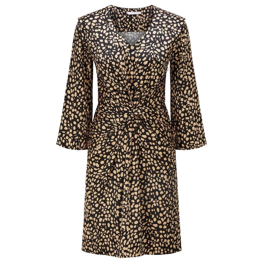 BOSS Denot Animal Print Midi Kleid  