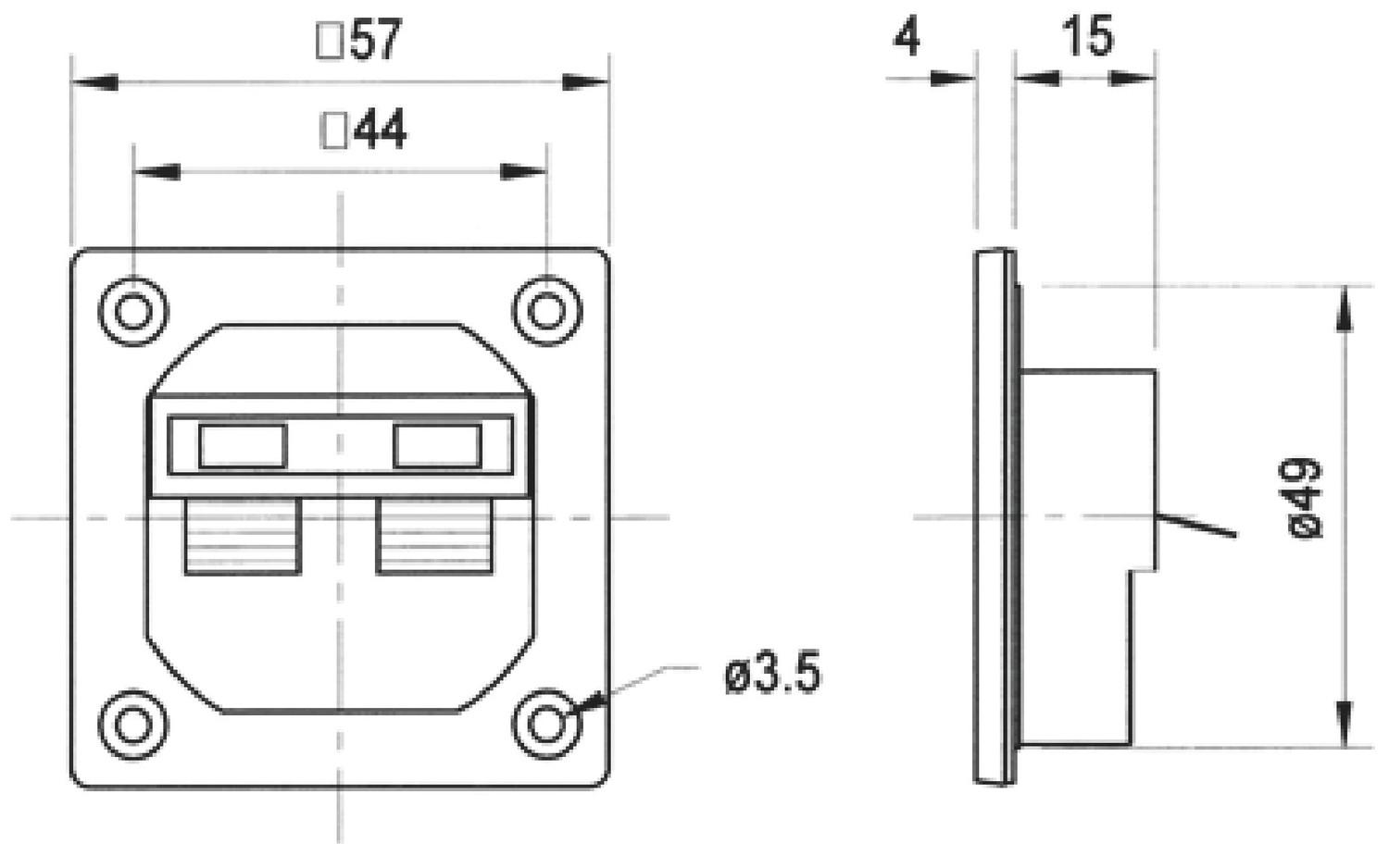 Nedis  Pt 57 ng - Terminal degli altoparlanti 