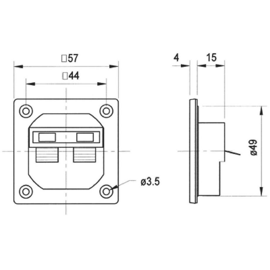 Nedis  Pt 57 ng - Terminal degli altoparlanti 