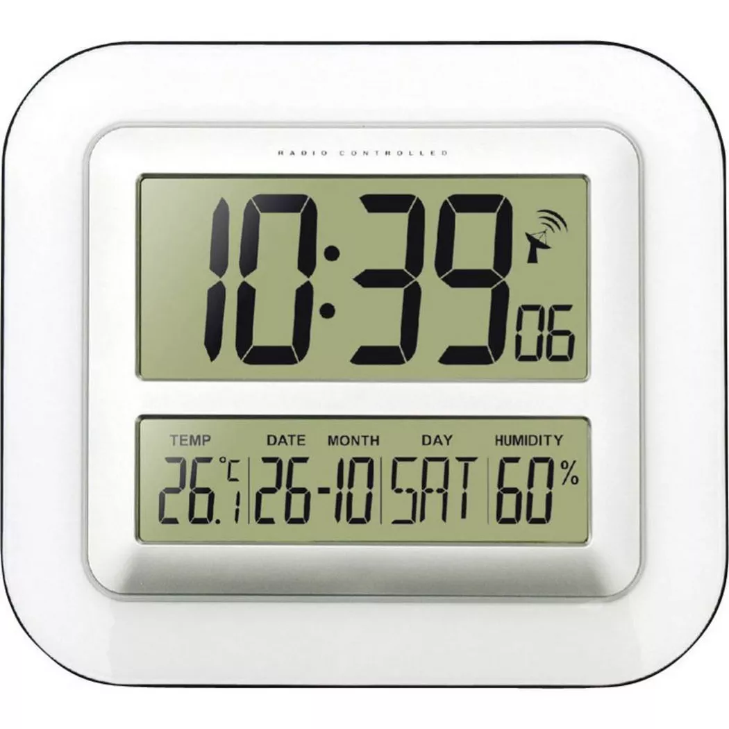 Techno Line - Horloge murale radiopilotée, One Size, Multicolor