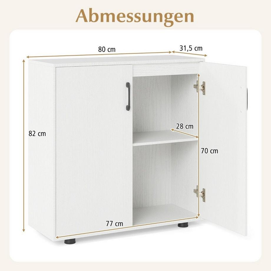 Northix Armoire de rangement avec étagère réglable  