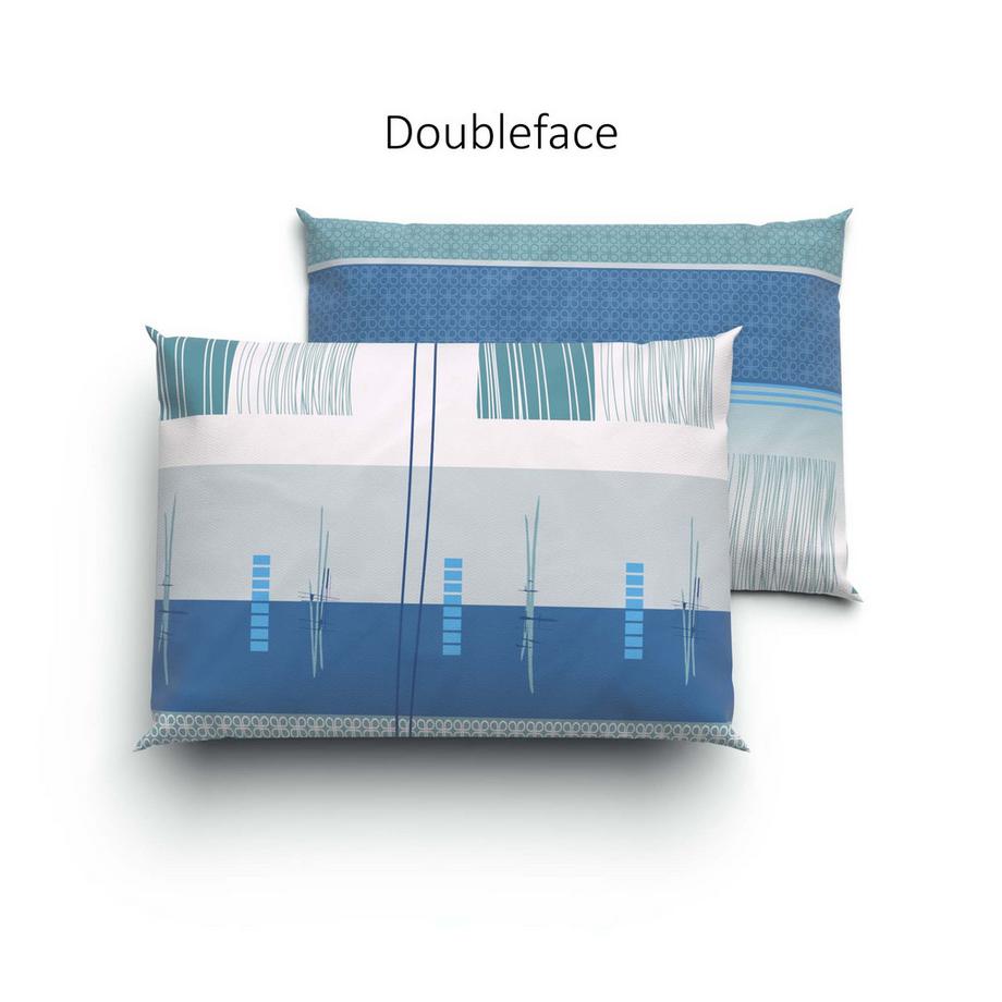 Lotus linge de lit jersey Amalfi bleu