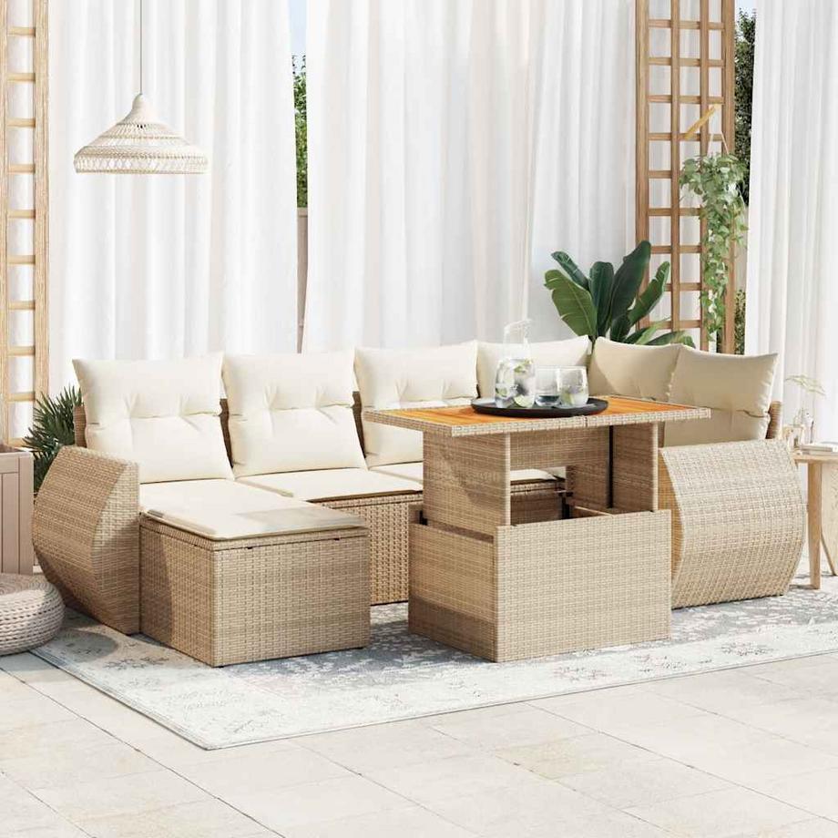 VidaXL Ensemble de canapés de jardin rotin synthétique  