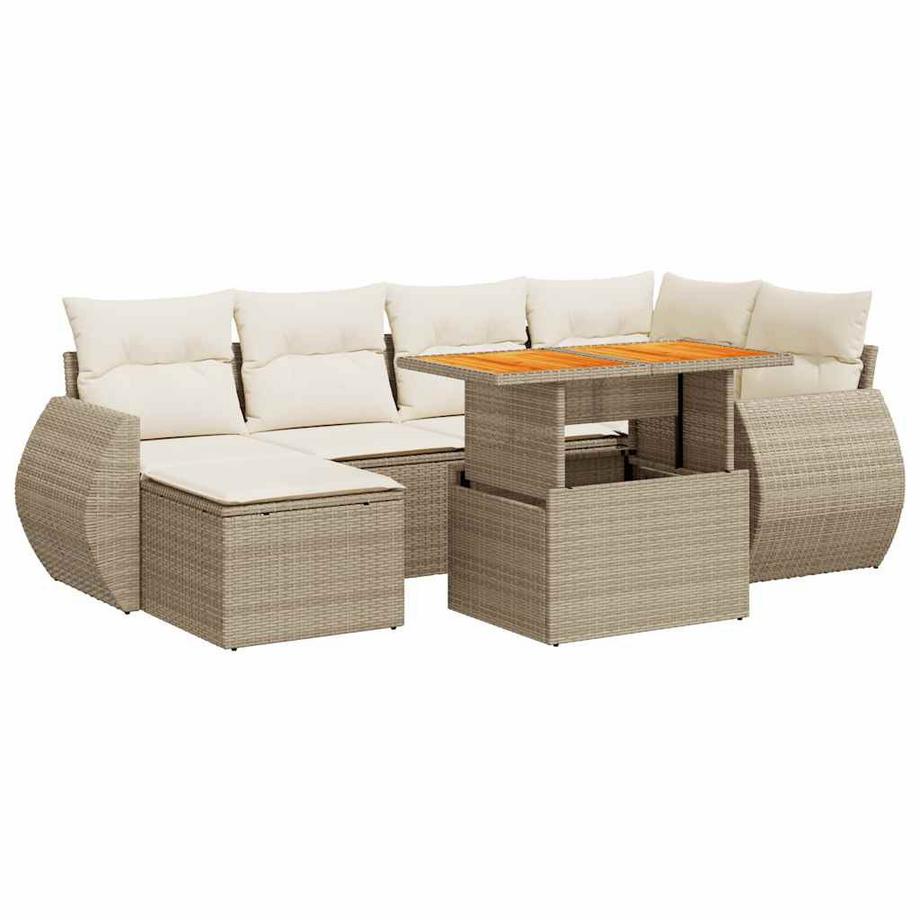 set di divani da giardino Polirattan