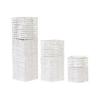 Beliani  Set di 3 portacandele en Legno di pioppo Scandinavo MAROLA 