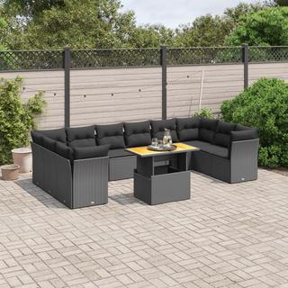 VidaXL set divano da giardino Polirattan  