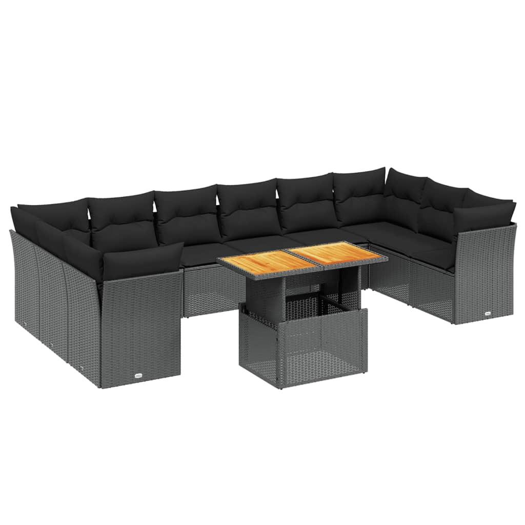 VidaXL set divano da giardino Polirattan  