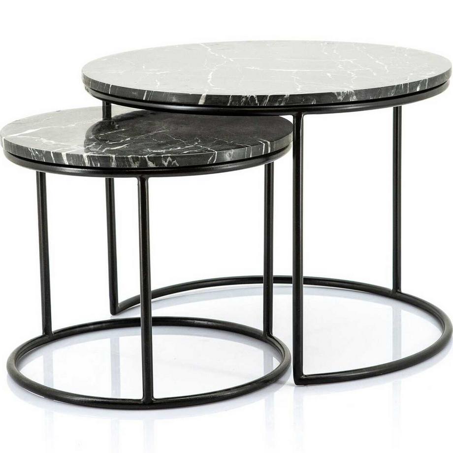 mutoni Table basse Romeo (lot de 2)  