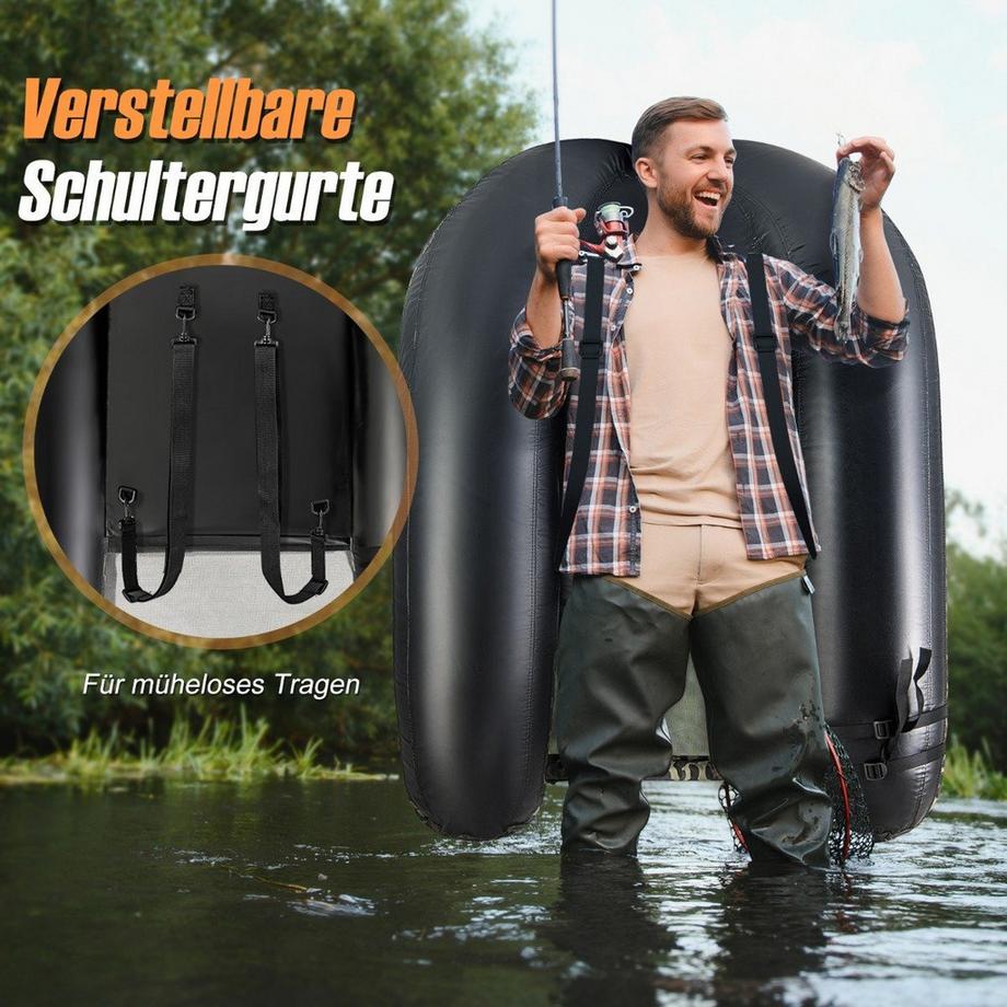 Northio  Aufblasbares Schlauchboot mit Fischlineal & Rutenhalter & Paddel Angelboot Camouflage 
