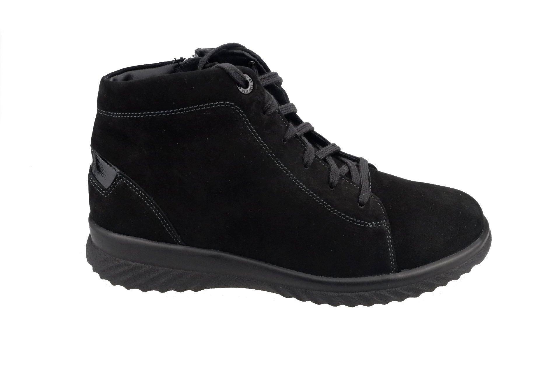 Image of Heike H - Nubuk Stiefelette Unisex Schwarz 38.5