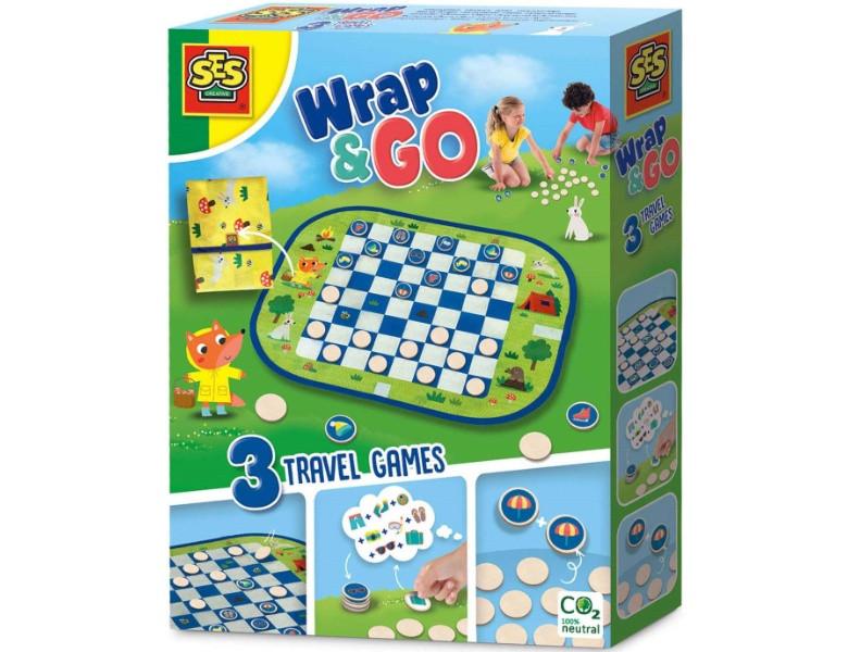 SES  3in1 Reisespiele Wrap and Go 