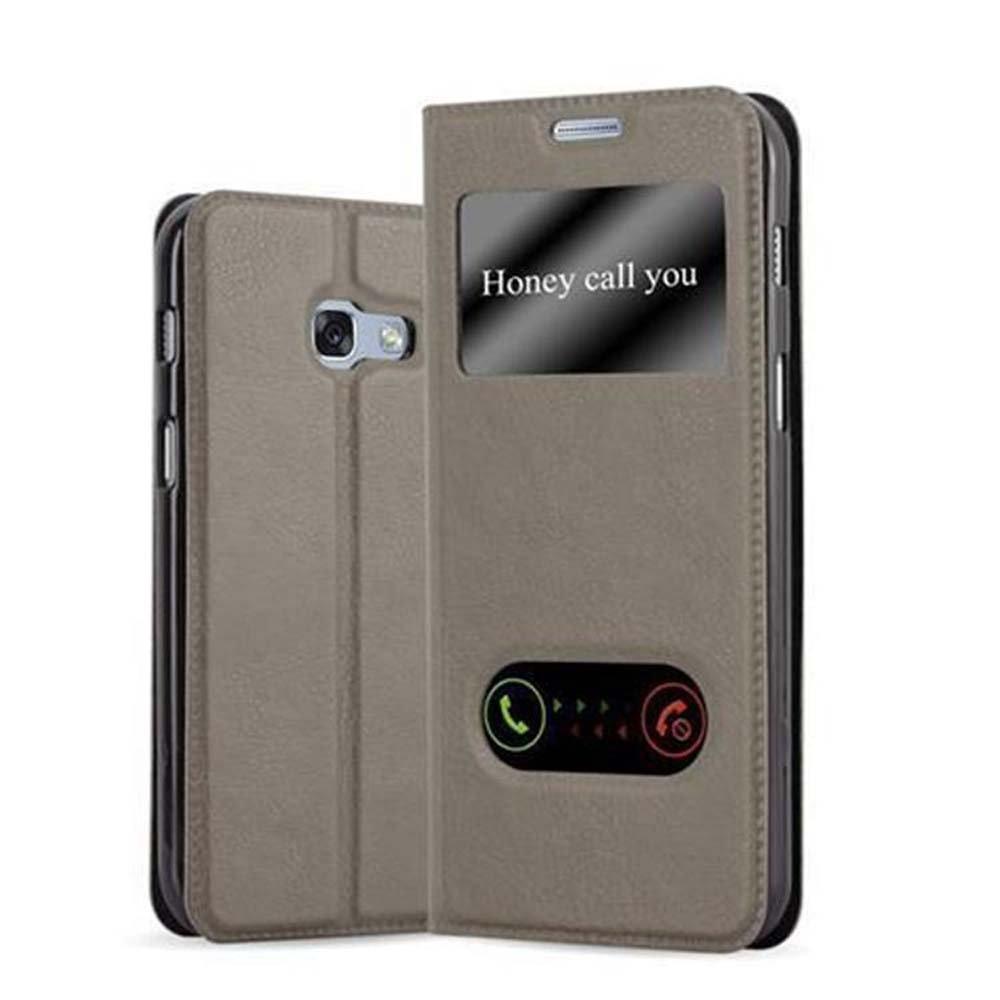 Cadorabo  Housse compatible avec Samsung Galaxy A5 2017 - Coque de protection avec fermeture magnétique, fonction de support et 2 fenêtres de visualisation 