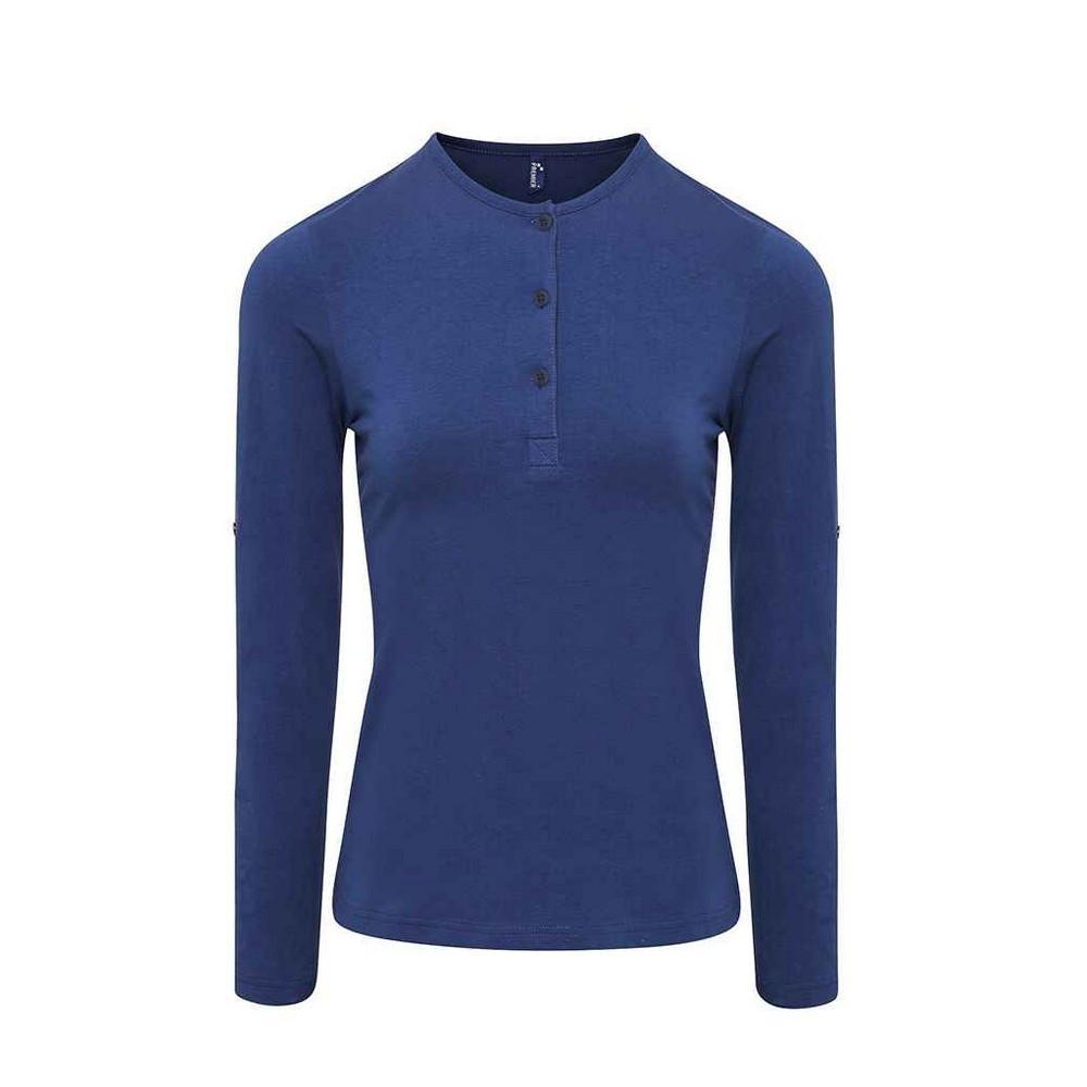 Image of Long John Tshirt Krempelärmel Damen Indigo 40