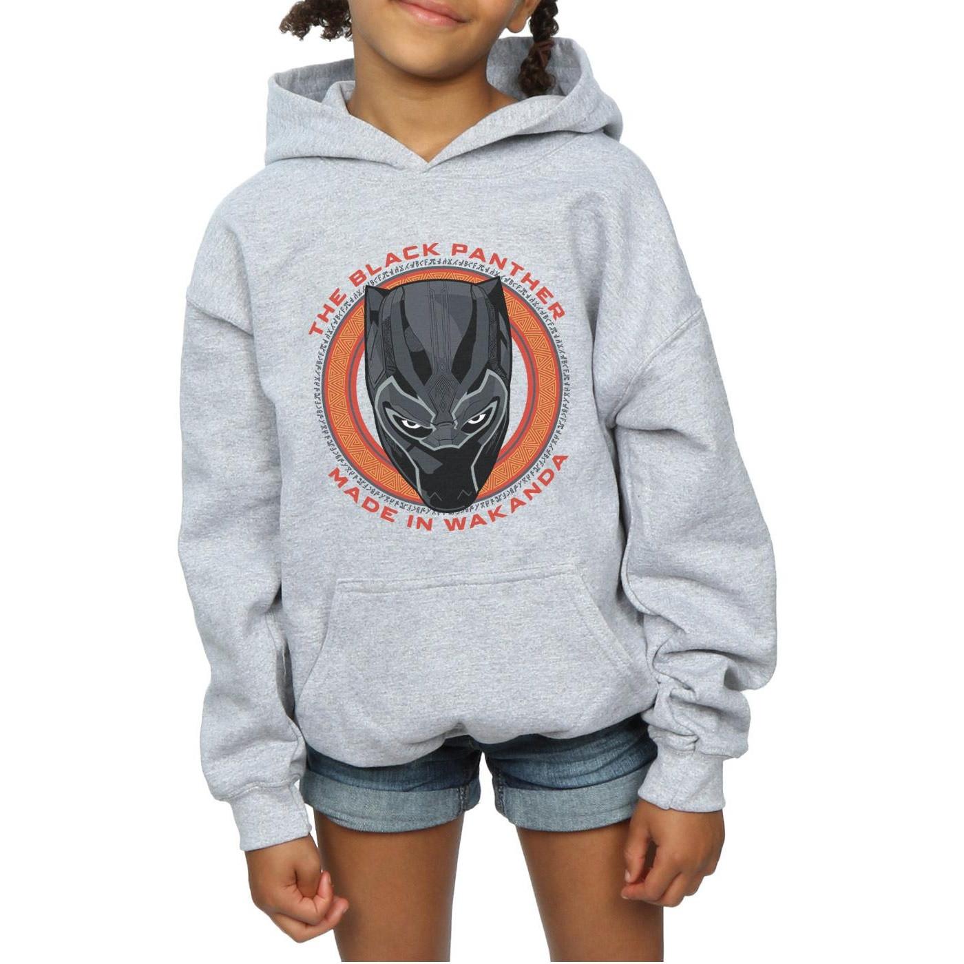 Image of Black Panther Made In Wakanda Red Kapuzenpullover Mädchen Grau 128