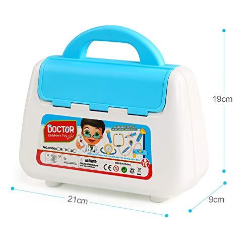 Activity-board  Docteur Valise Jouet, Enfants Médecin Valise Dentiste Médecin Ensemble Kit Médical Jouet Éducatif Jeu de Rôle Jouet Cadeaux Enfants 16 Pièces 