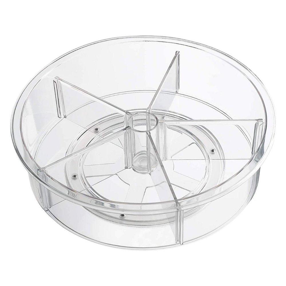 BINS AND BOXES  Plateau tournant Lazy Susan transparent - 30 cm x 9 cm 