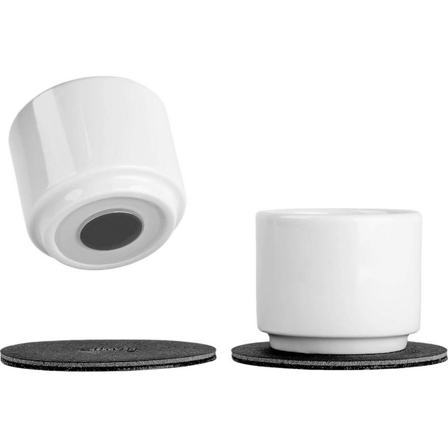 Coquetier en porcelaine magnétique