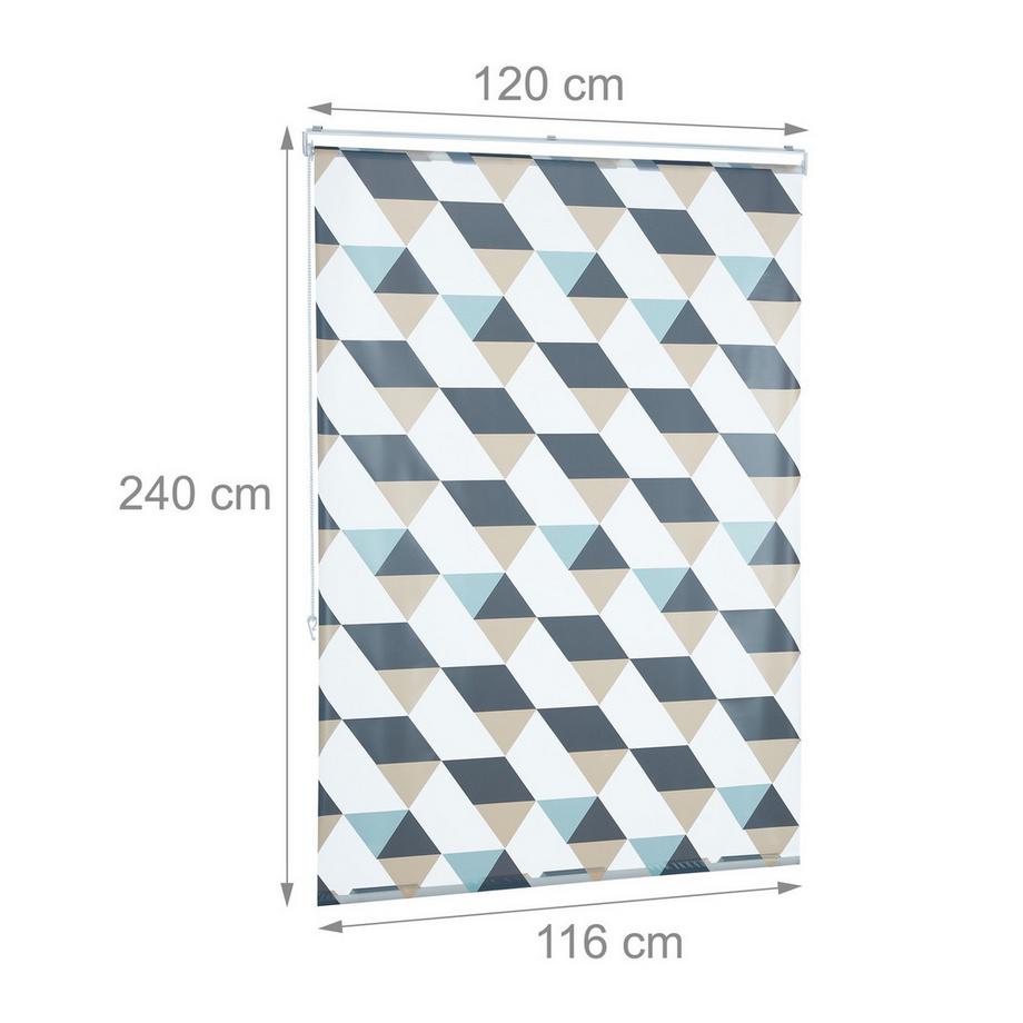 B2X Duschrollo mit geometrischem Design  