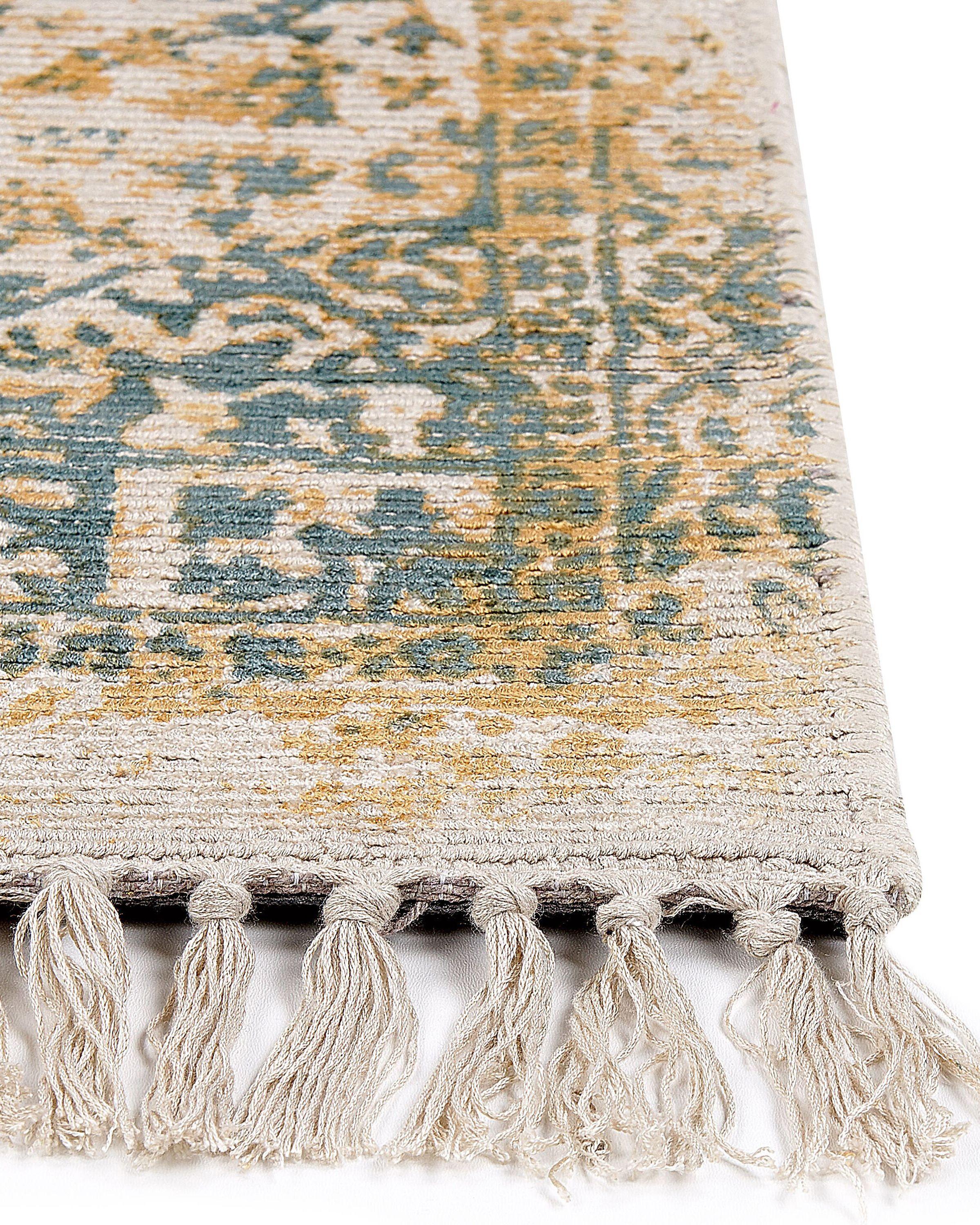 Beliani Tapis en Soie artificielle Boho BOYALI  