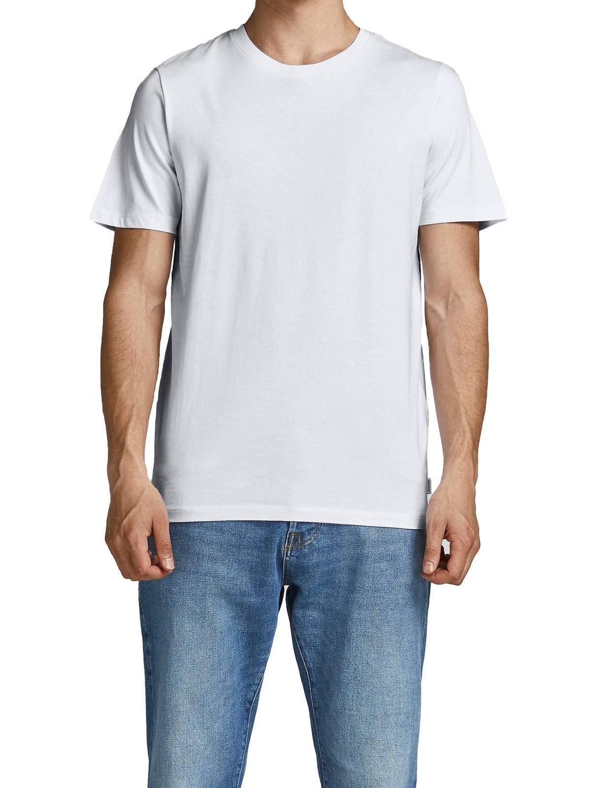 JACK & JONES  Maglietta Uomini Confezione da 5 Vestibilità confortevole-JJEORGANIC BASIC TEE O-NECK 5PK 