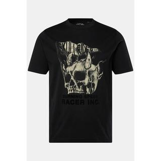 JP1880  T-shirt manches courtes et col rond, imprimé dans le dos noir 