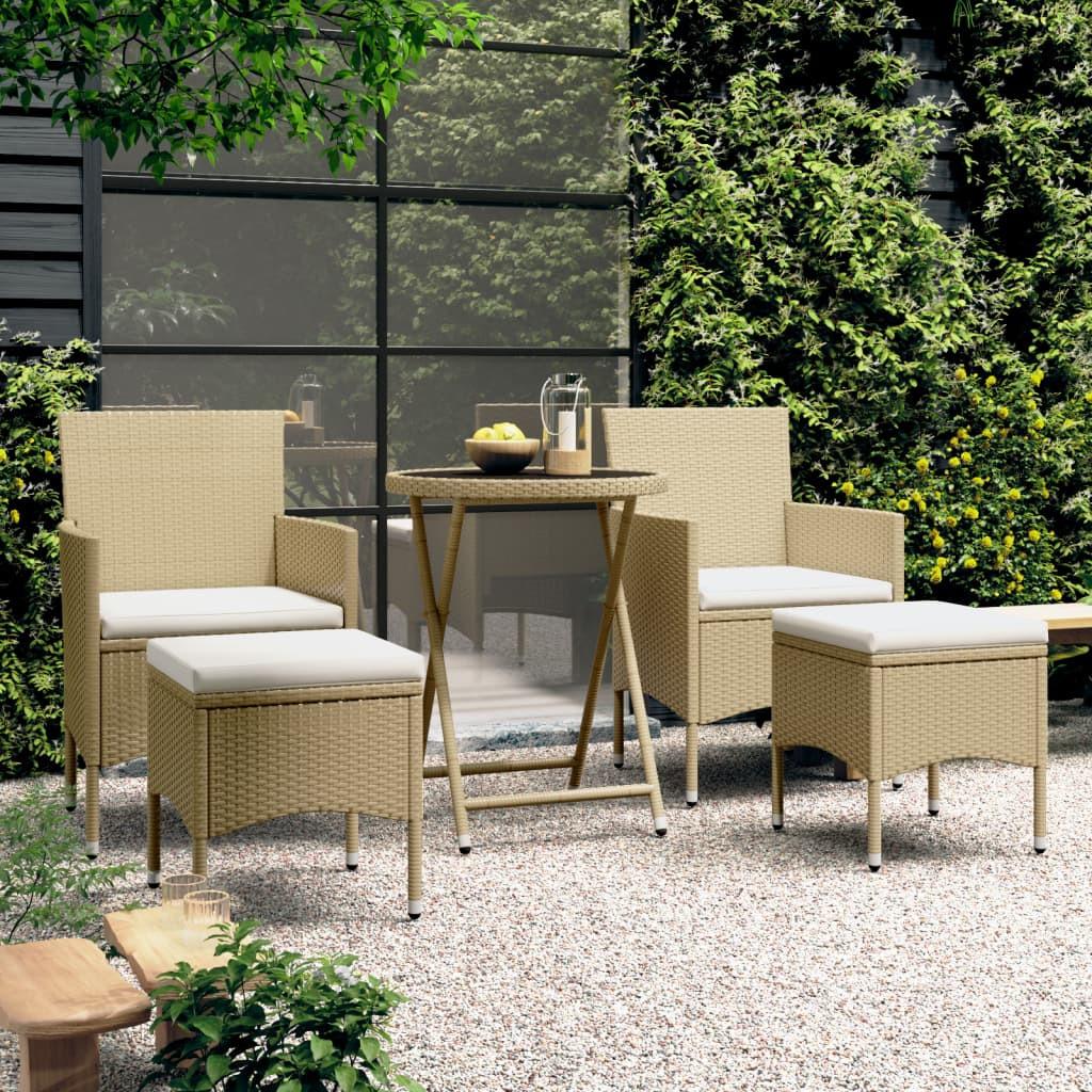 VidaXL set bistrot da giardino Polirattan  